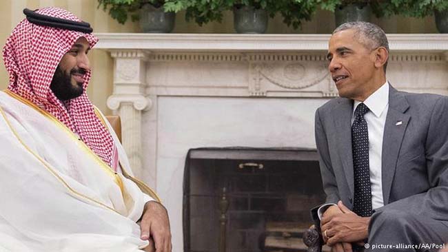 دیدار اوباما با شاهزاده عربستان  در اتاق بیضی کاخ سفید 